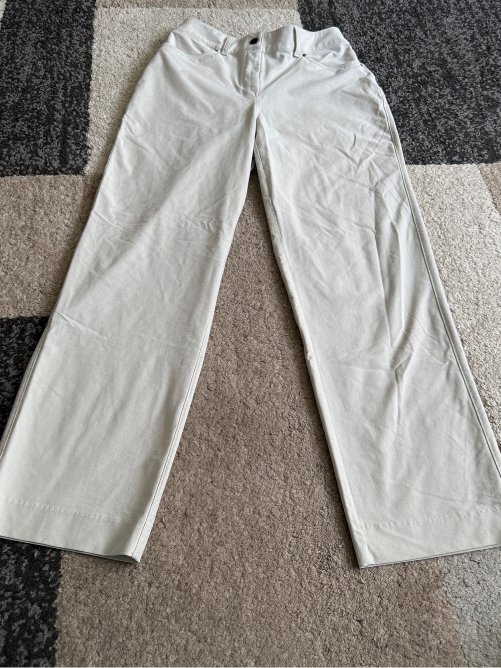 Lululemon City Sleek 5 Pocket Wide-Leg High-Rise 28 Ivory Pants *Light Utilitech
